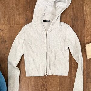 Brandy Melville Grey Hoodie Sweater